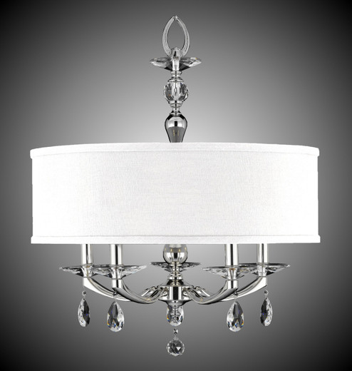 Kensington Five Light Chandelier in Pewter w/Polished Nickel Accents (183|CH5484-O-37G-38G-ST-GL)