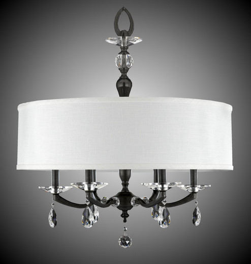 Kensington Six Light Chandelier in Pewter w/Polished Nickel Accents (183|CH5485-O-37G-38G-ST-HL)