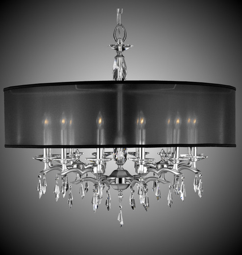 Kaya 12 Light Chandelier in Pewter (183|CH5607-G-37G-ST-GL)