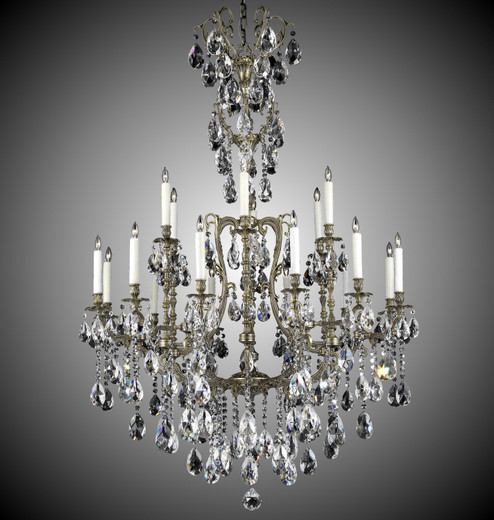 Parisian 18 Light Chandelier in Antique White Glossy (183|CH7535-O-04G-PI)