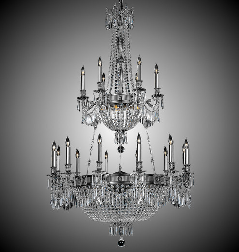 Valencia 33 Light Chandelier in White Nickel (183|CH8152-P-10W-PI)