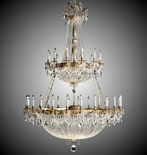 Valencia 72 Light Chandelier in Antique Black Glossy (183|CH8157-P-02G-ST)