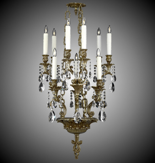 Blairsden Nine Light Chandelier in Antique White Glossy (183|CH9009-OLN-04G-ST)