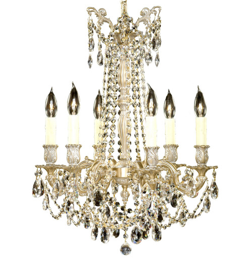 Biella Six Light Chandelier in White Nickel (183|CH9228-A-10W-PI)