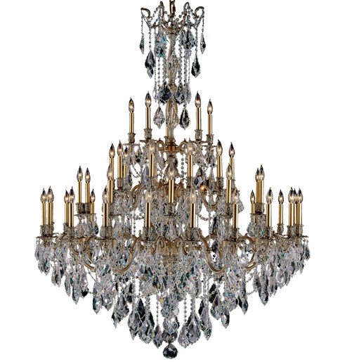 Elise 45 Light Chandelier in Polished Brass w/Black Inlay (183|CH9324-A-12G-ST)