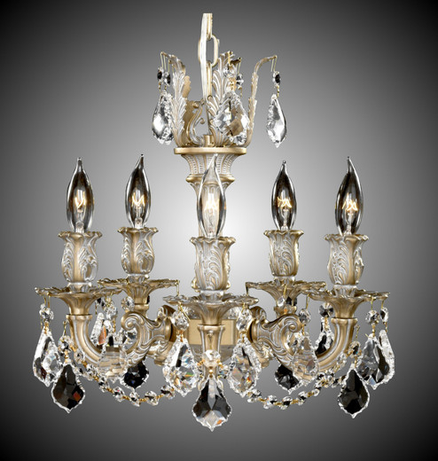 Rosetta Five Light Chandelier in Antique Silver (183|CH9502-ATK-10G)