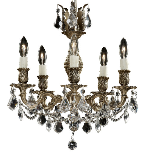 Rosetta Five Light Chandelier in Polished Brass w/Umber Inlay (183|CH9512-A-01G-PI)