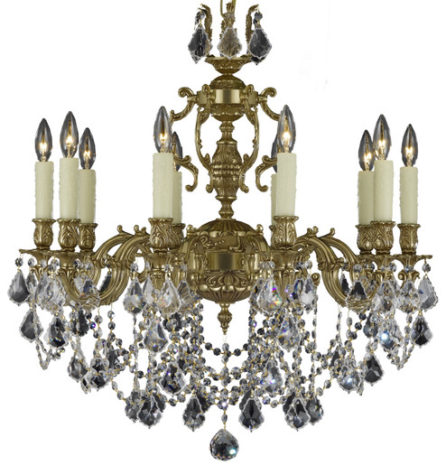 Rosetta Ten Light Chandelier in True Brass (183|CH9562-ALN-16G-ST)