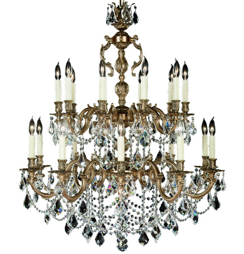Rosetta 20 Light Chandelier in Polished Brass w/Black Inlay (183|CH9581-O-12G-ST)