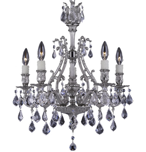 Chateau Five Light Chandelier in Polished Brass w/Umber Inlay (183|CH9630-ALN-01G-PI)