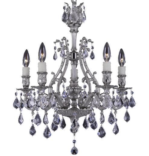 Chateau Five Light Chandelier in Aged Bronze satin (183|CH9630-ALN-13S-PI)