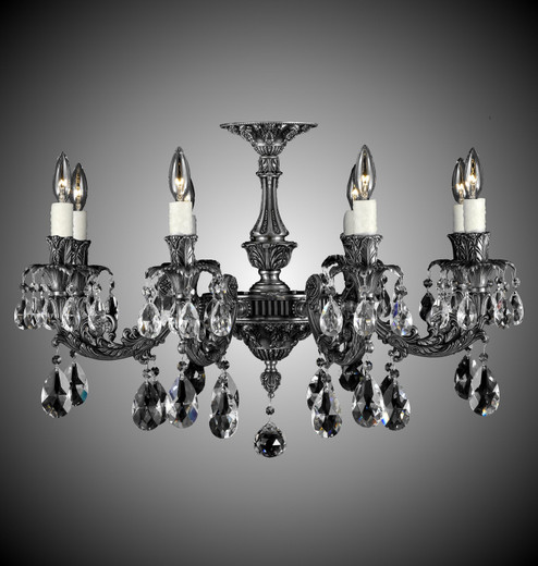 Finisterra Eight Light Flush Mount in Antique Silver (183|FM2017-ATK-10G-PI)