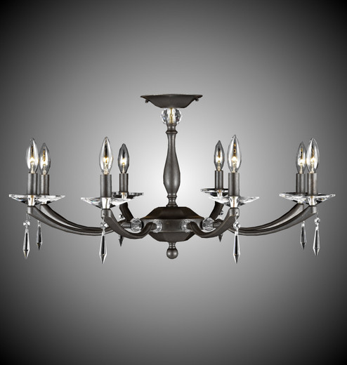 Kensington Eight Light Flush Mount in Polished Brass w/ Old Brass Accents (183|FM5336-SP-32G-36G-ST)