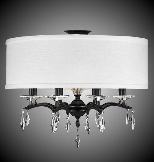 Kaya Eight Light Flush Mount in Old Bronze Satin w/Pewter Accents (183|FM5624-G-35S-37G-ST-HL)