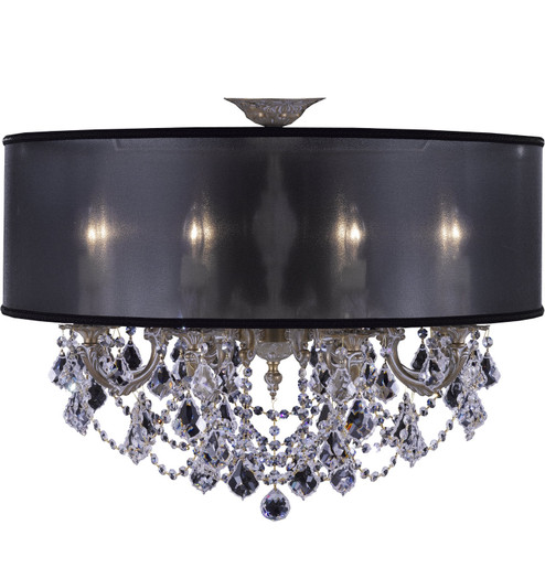 Llydia Eight Light Semi Flush Mount in Antique Silver (183|FM6541-O-10G-PI-HL)