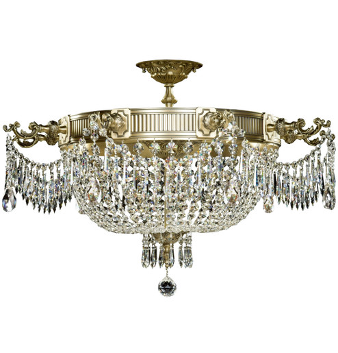 Valencia Nine Light Flush Mount in French Gold Glossy (183|FM8013-P-03G)