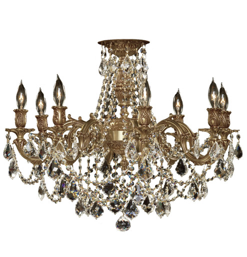 Biella Eight Light Flush Mount in Antique Black Glossy (183|FM9204-O-02G)