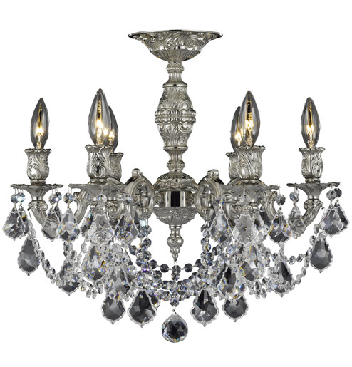 Rosetta Six Light Flush Mount in Antique Silver (183|FM9521-ALN-10G)