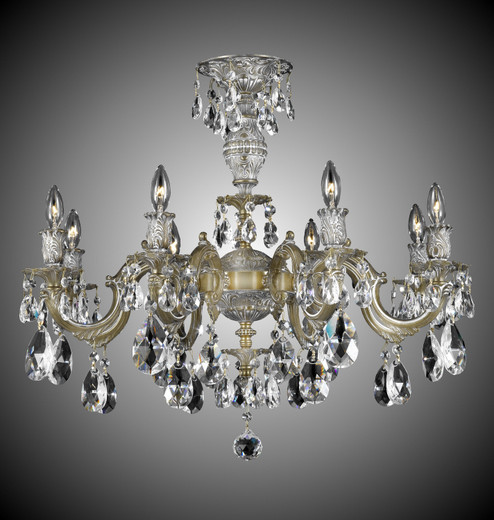 Marlena Eight Light Flush Mount in Antique Silver (183|FM9744-ATK-10G)