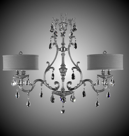 Chateau Six Light Island Pendant in Old Bronze Satin (183|IL9662-ALN-05S-ST-GL)