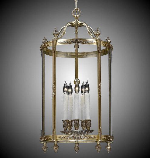 Lantern Five Light Lantern in French Gold Glossy (183|LT2117-03G-ST)