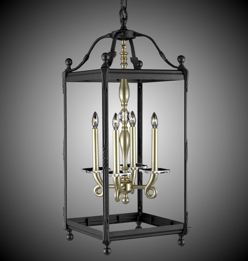 Lantern Four Light Lantern in Old Bronze w/ Old Brass Accents (183|LT2314-35S-36G-ST)