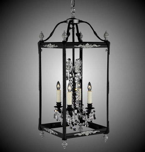 Lantern Four Light Lantern in Polished Brass w/Umber Inlay (183|LT2414-A-01G-ST)