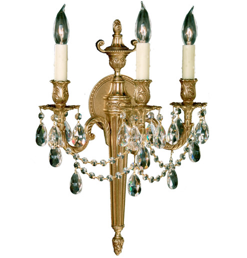 Wall Sconces Three Light Wall Sconce in Polished Brass w/Umber Inlay (183|WS2113-OTK-01G-PI)