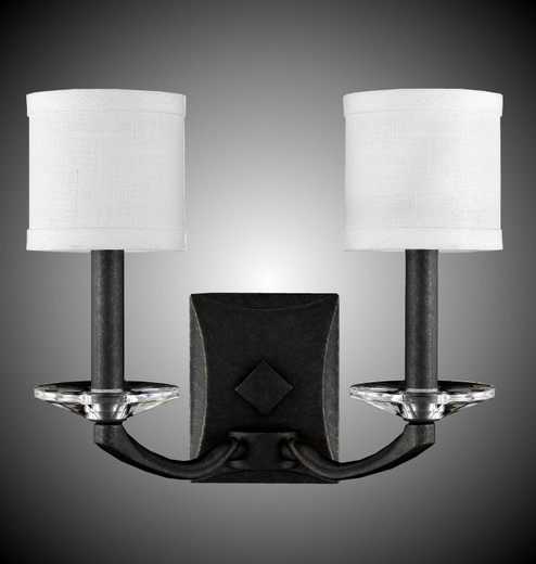 Kensington Two Light Wall Sconce in Pewter w/Polished Nickel Accents (183|WS5482-37G-38G-ST-GL)
