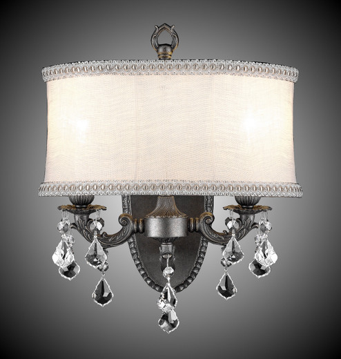 Llydia Two Light Wall Sconce in Aged Bronze satin (183|WS6532-ALN-13S-PI-GL)