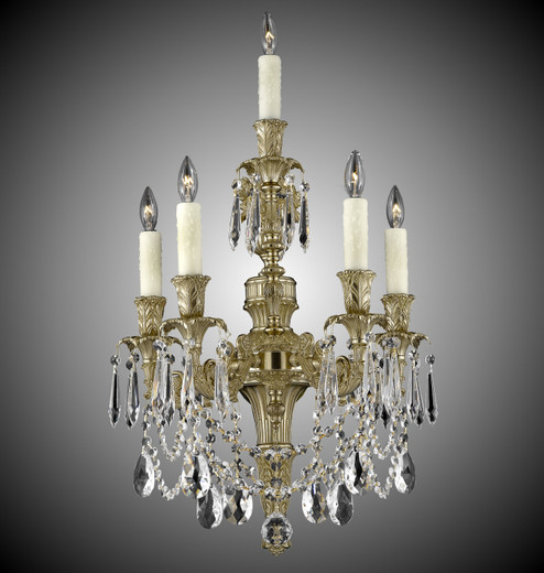 Finisterra Five Light Wall Sconce in Polished Brass w/Black Inlay (183|WS9065-A-12G-PI)