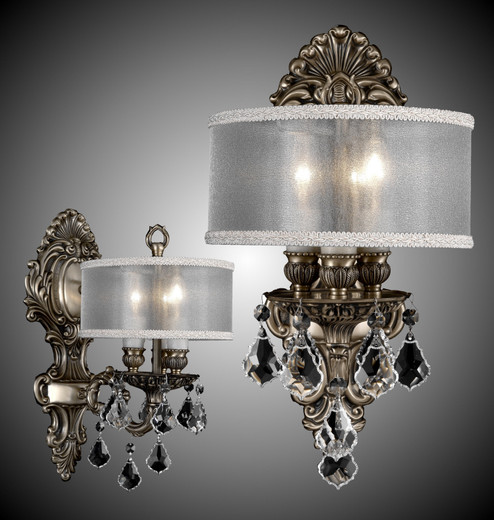 Wall Sconce Three Light Wall Sconce in Silver (183|WS9420-OLN-08G-ST-GL)