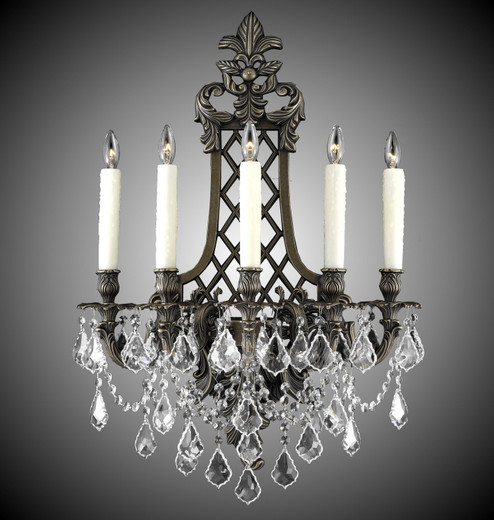 Wall Sconce Five Light Wall Sconce in Satin Nickel (183|WS9459-O-07G-ST)