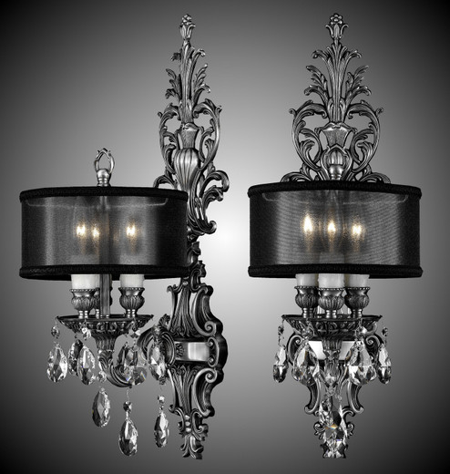 Wall Sconce Three Light Wall Sconce in Silver (183|WS9480-O-08G-ST-HL)