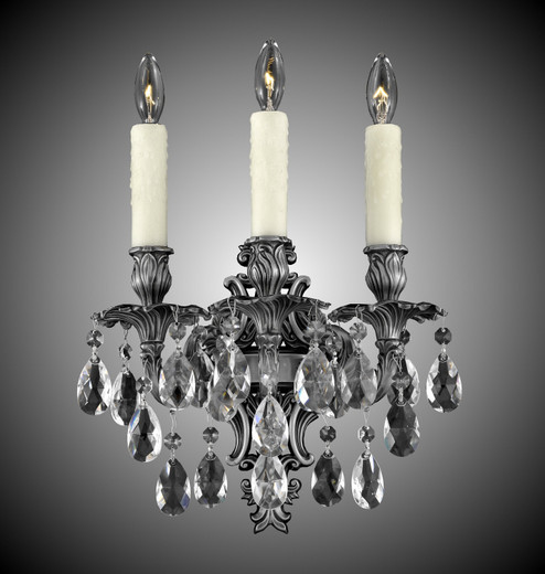 Wall Sconce Three Light Wall Sconce in Antique Black Glossy (183|WS9483-A-02G-ST)
