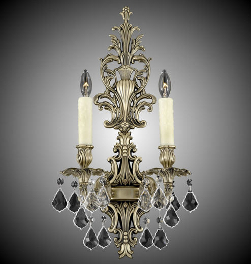 Wall Sconce Two Light Wall Sconce in Polished Brass w/Umber Inlay (183|WS9485-OLN-01G-ST)