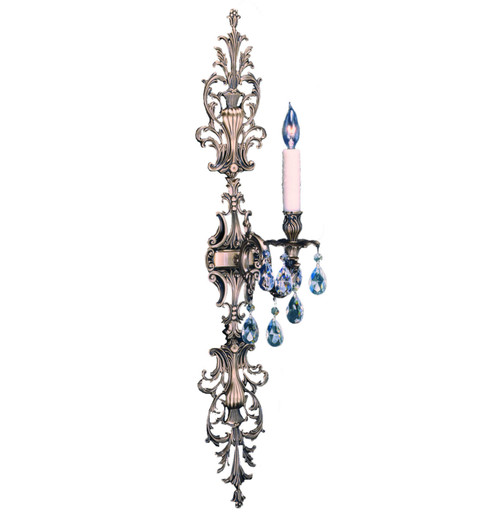 Wall Sconce One Light Wall Sconce in Antique Black Glossy (183|WS9487-U-02G-PI)