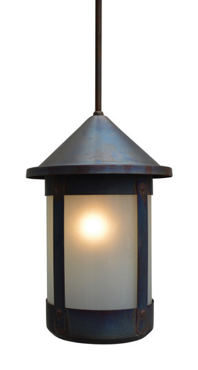 Berkeley One Light Pendant in Satin Black (37|BSH-8AM-BK)