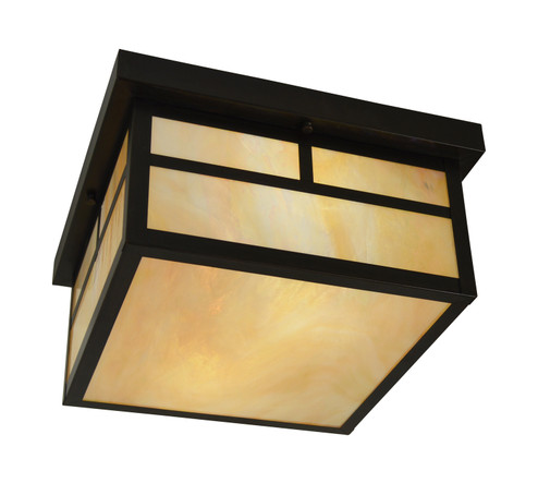 Mission Two Light Flush Mount in Satin Black (37|MCM-12TWO-BK)