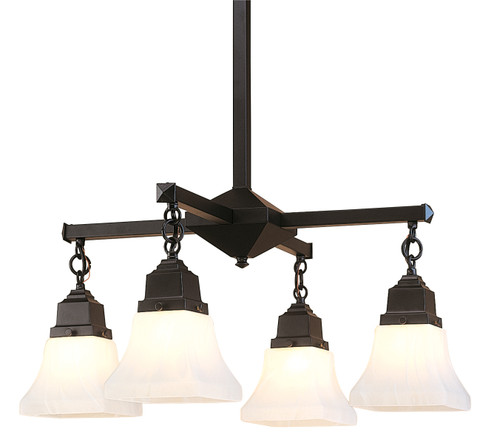 Ruskin Four Light Chandelier in Verdigris Patina (37|RCH-4-VP)