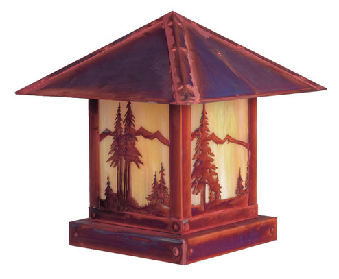 Timber Ridge One Light Column Mount in Antique Copper (37|TRC-9PTCR-AC)