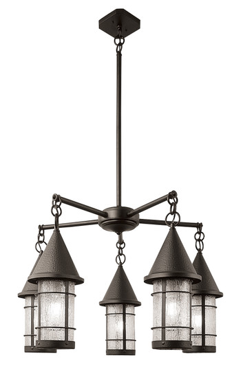 Valencia Five Light Chandelier in Rustic Brown (37|VCH-7/5OF-RB)