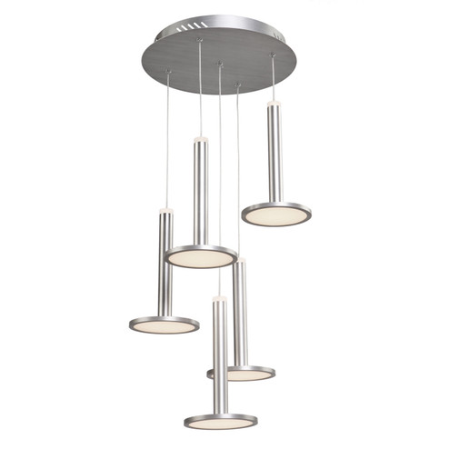 Aurora LED Chandelier in Brushed Aluminum (78|AC7556)