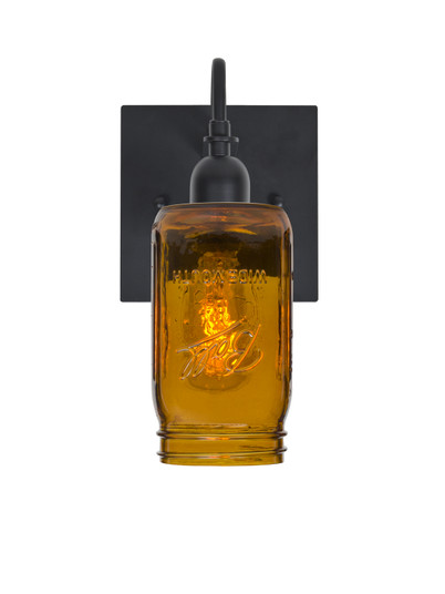 Milo One Light Wall Sconce in Black (74|1WG-MILO4AM-EDIL-BK)