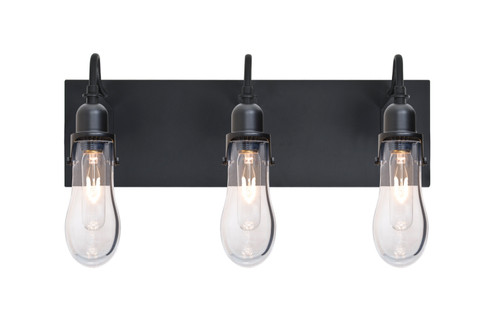 Wish Three Light Wall Sconce in Black (74|3WG-WISHCL-BK)