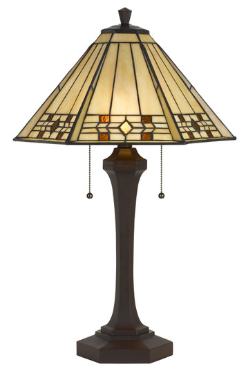 Tiffany Two Light Table Lamp in Matt Black (225|BO-2676TB)