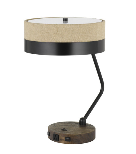 Parson Two Light Desk lamp in Wood/Black (225|BO-2758DK-BK)