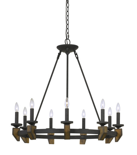 Cruz Nine Light Chandelier in Bronze/Wood (225|FX-3517-9)