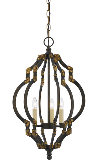 HOWELL Three Light Pendant in Irontiqued Gold (225|FX-3593-3)