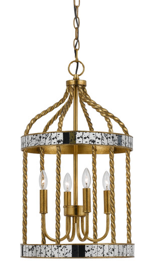 GLENWOOD Four Light Pendant in French Gold/Antiqued Mirror (225|FX-3599-4)